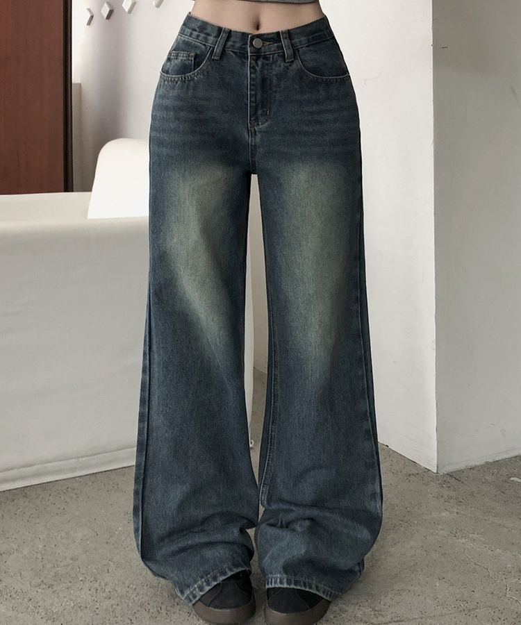 【丈別】ブーツカットウォッシュドデニムパンツ(5color) MID DENIM