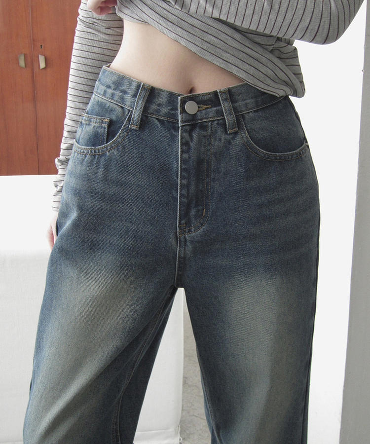 【丈別】ブーツカットウォッシュドデニムパンツ(5color) MID DENIM