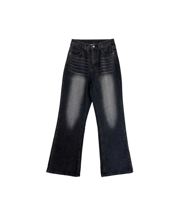【丈別】ブーツカットウォッシュドデニムパンツ(5color)