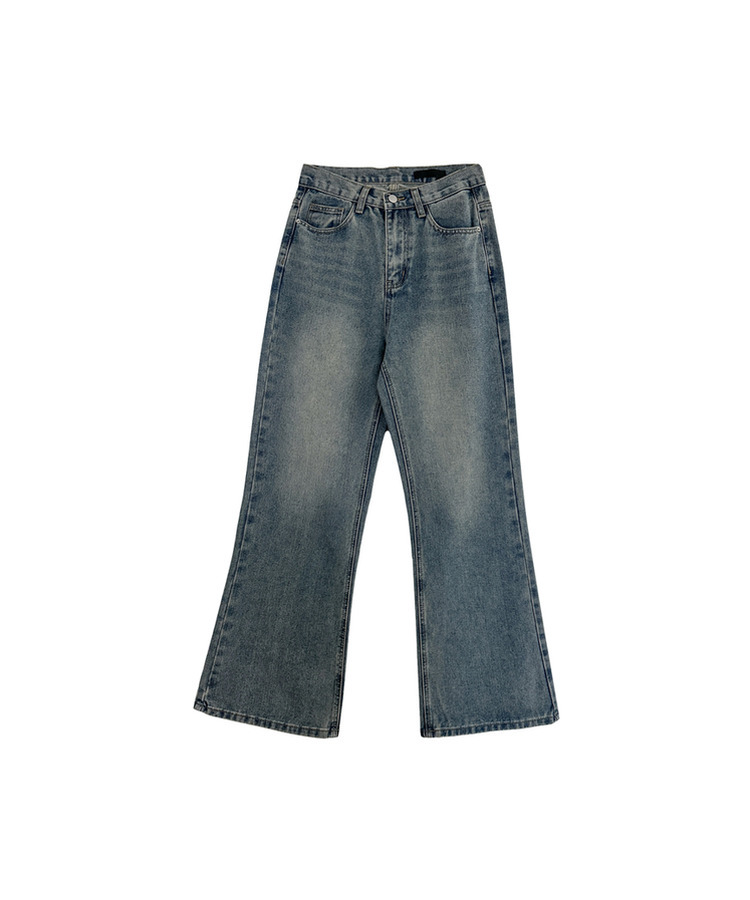 【丈別】ブーツカットウォッシュドデニムパンツ(5color)