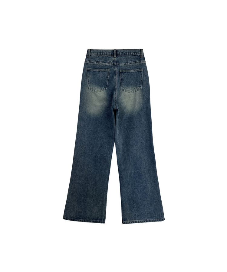 【丈別】ブーツカットウォッシュドデニムパンツ(5color)