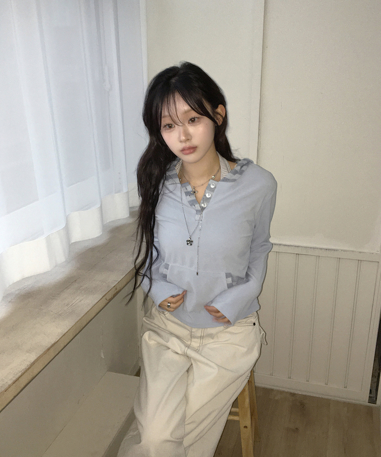 ボーダーフードトップス SKY BLUE