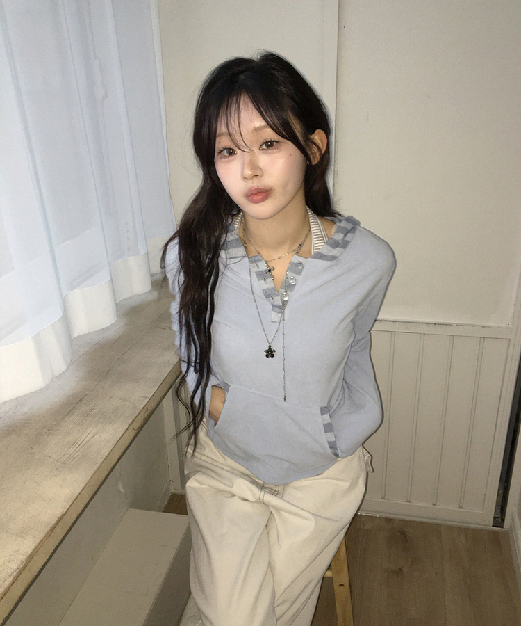 ボーダーフードトップス SKY BLUE