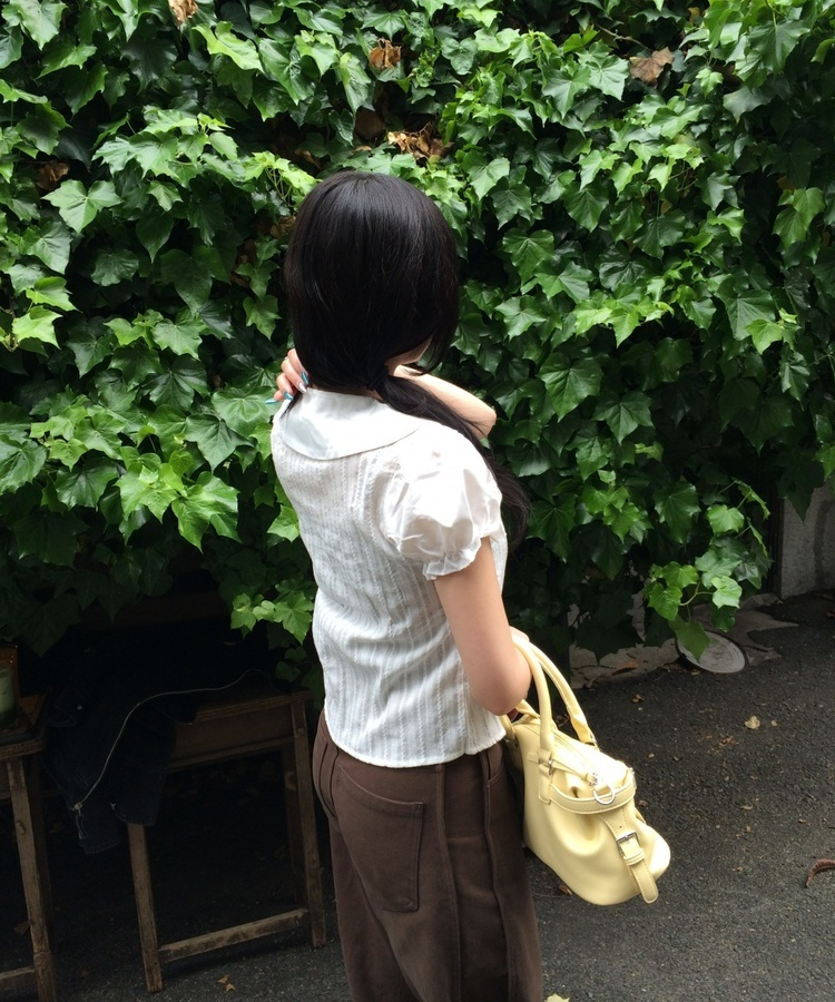 ガーリーリボンブラウス WHITE