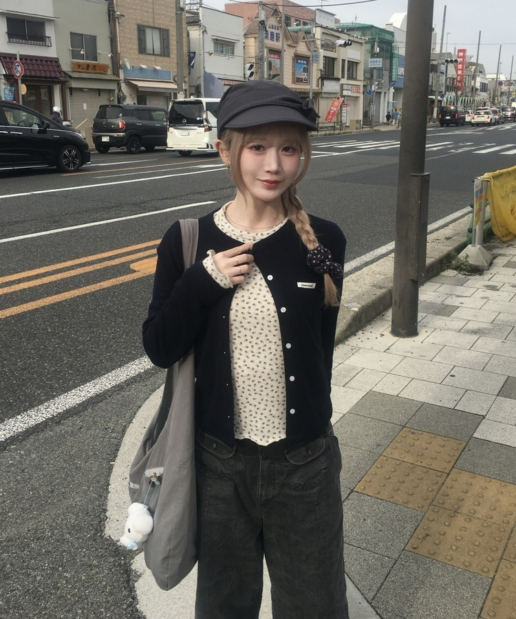 ミニフラワーフィットトップス BEIGE