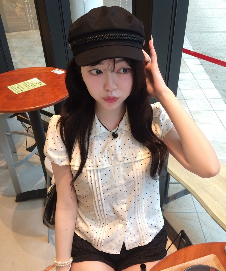 ピンタックレースブラウウス IVORY