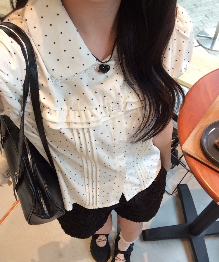 ピンタックレースブラウウス IVORY