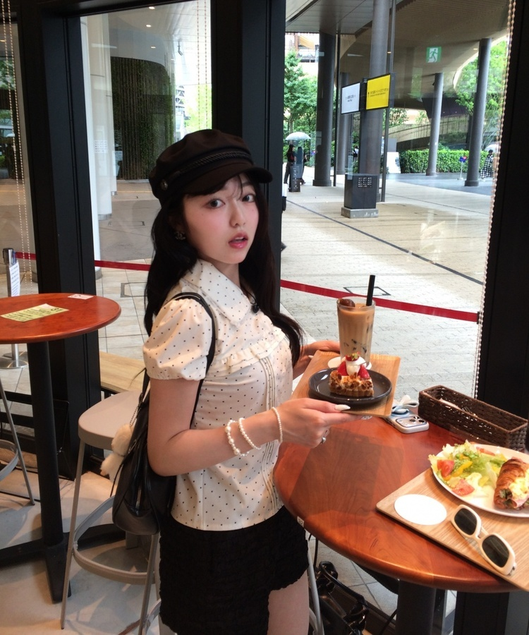 ピンタックレースブラウウス IVORY