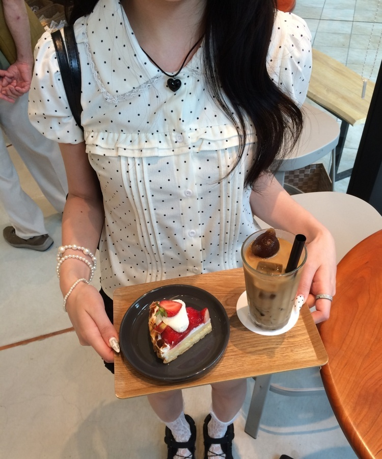 ピンタックレースブラウウス IVORY