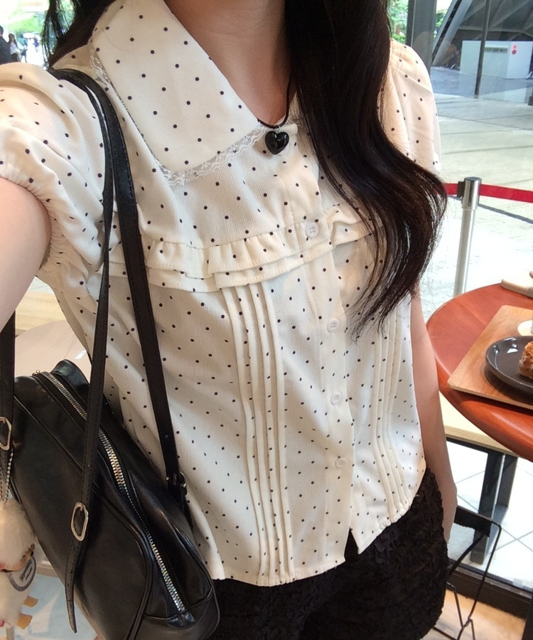 ピンタックレースブラウウス IVORY