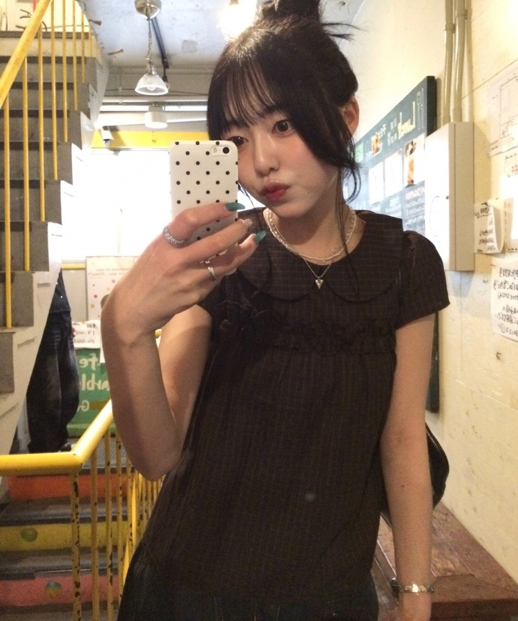 ハートチャーム3連レイヤードネックレス SILVER