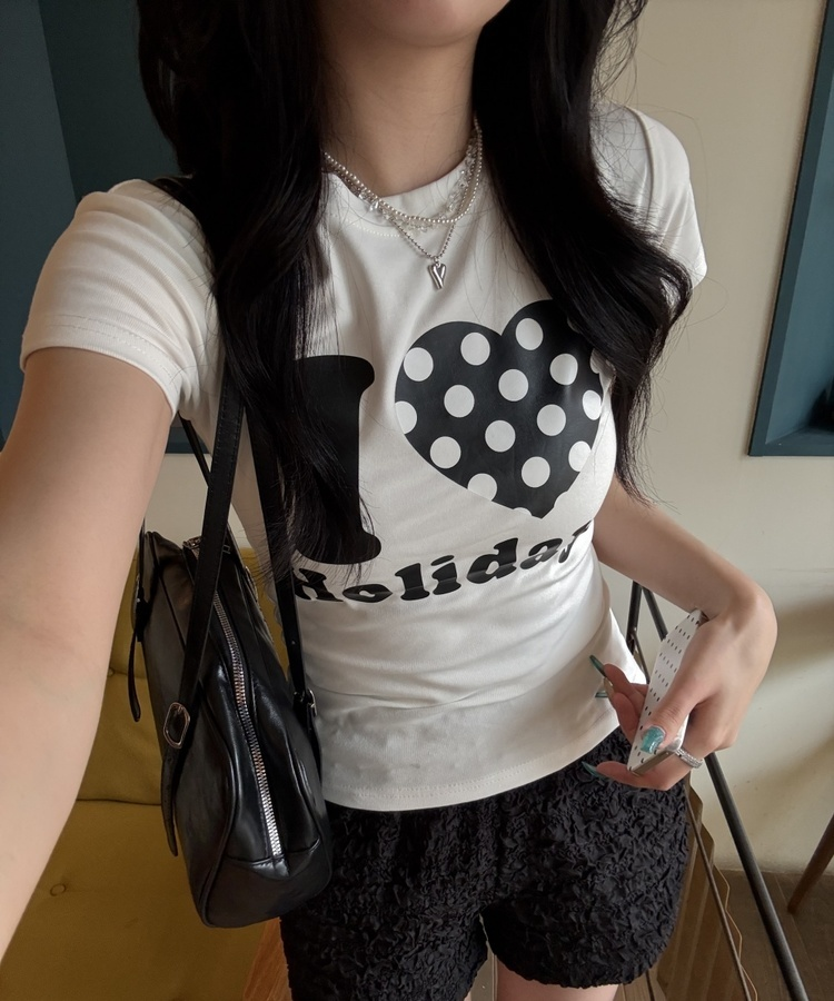 ハートチャーム3連レイヤードネックレス SILVER