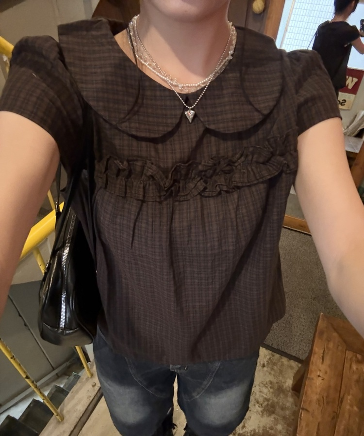 ハートチャーム3連レイヤードネックレス SILVER