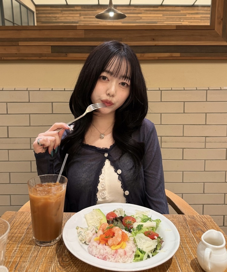 여리핏 시스루 가디건 네이비