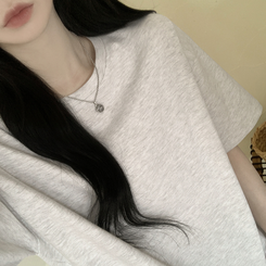 ベーシック半袖Tシャツ MELANGE WHITE