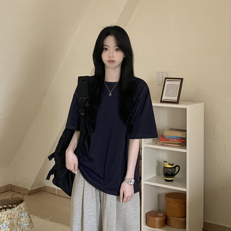 ベーシック半袖Tシャツ NAVY