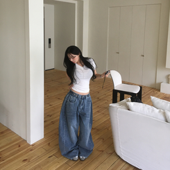 デイリーVネック半袖Tシャツ(6color) IVORY