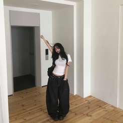 デイリーVネック半袖Tシャツ(6color) IVORY