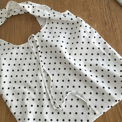 カジュアルドットショルダーバッグ WHITE