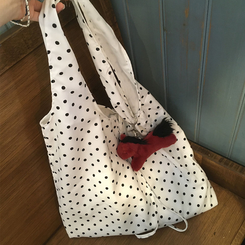 カジュアルドットショルダーバッグ WHITE