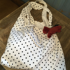 カジュアルドットショルダーバッグ WHITE