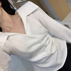 フェミニンシャーリングブラウス IVORY