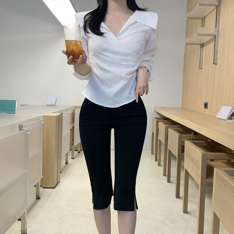 フェミニンシャーリングブラウス IVORY