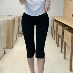 スリム5分丈レギンスパンツ BLACK