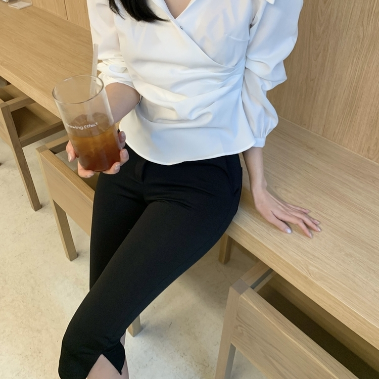 スリム5分丈レギンスパンツ BLACK