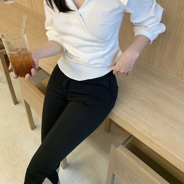 スリム5分丈レギンスパンツ BLACK