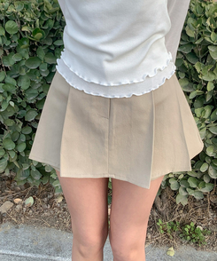 デイリープリーツミニスカート BEIGE