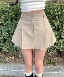 デイリープリーツミニスカート BEIGE