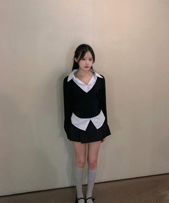 デイリープリーツミニスカート BLACK