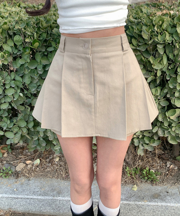 デイリープリーツミニスカート BEIGE