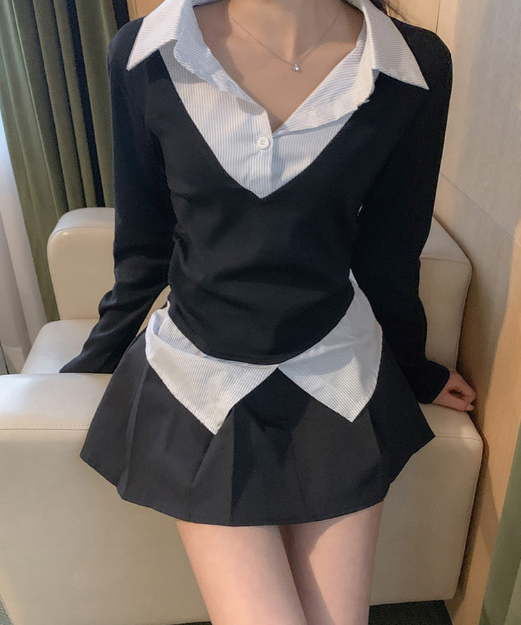 デイリープリーツミニスカート BLACK