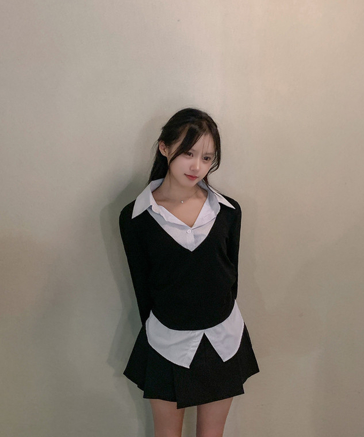 デイリープリーツミニスカート BLACK