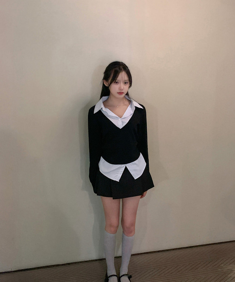 デイリープリーツミニスカート BLACK