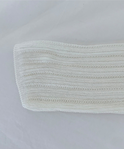 Vネックシアー長袖カーディガン