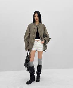 カジュアルハーフモッズジャケット KHAKI