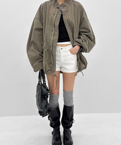 カジュアルハーフモッズジャケット KHAKI