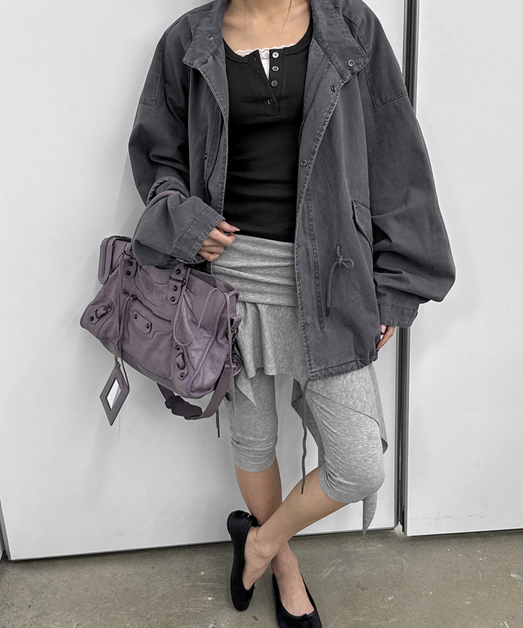 カジュアルハーフモッズジャケット GREY