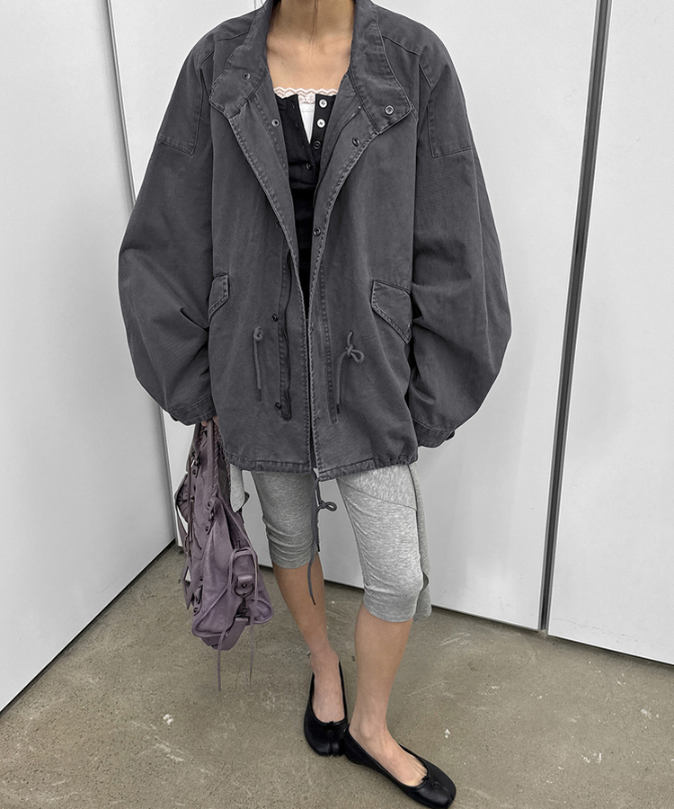 カジュアルハーフモッズジャケット GREY