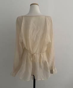 【SET】シフォンブラウス＋ショートパンツ