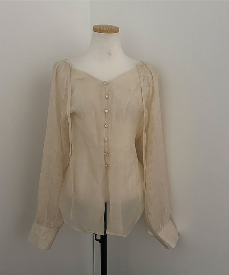 【SET】シフォンブラウス＋ショートパンツ