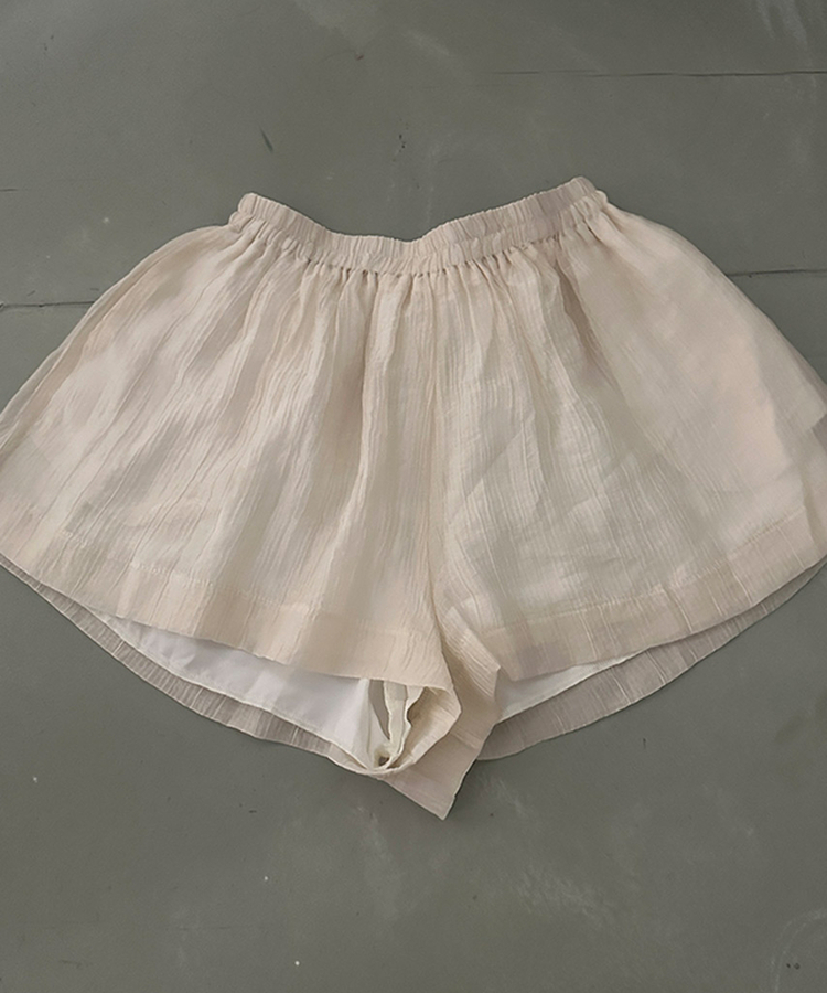 【SET】シフォンブラウス＋ショートパンツ