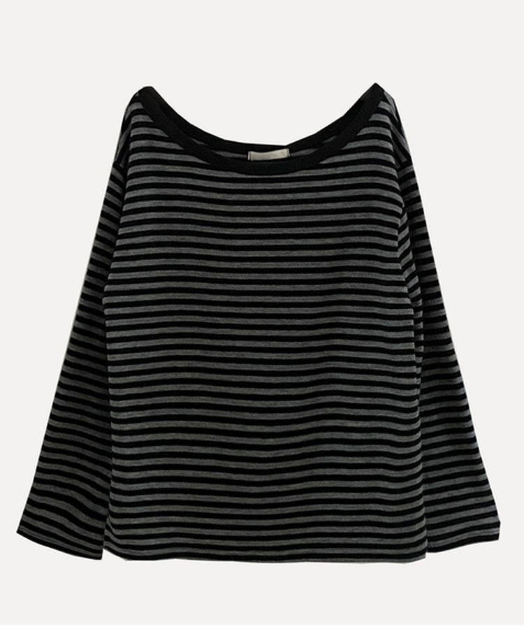 스트라이프 원오프 긴팔티셔츠 맨투맨 4color