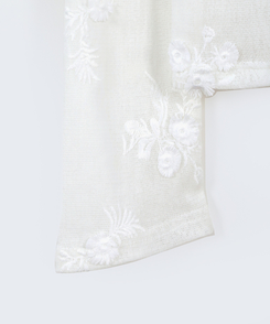 シースルーフラワー長袖Tシャツ