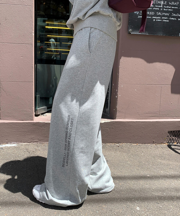 【SET】オフショルダートップス＋トレーニングパンツ GREY