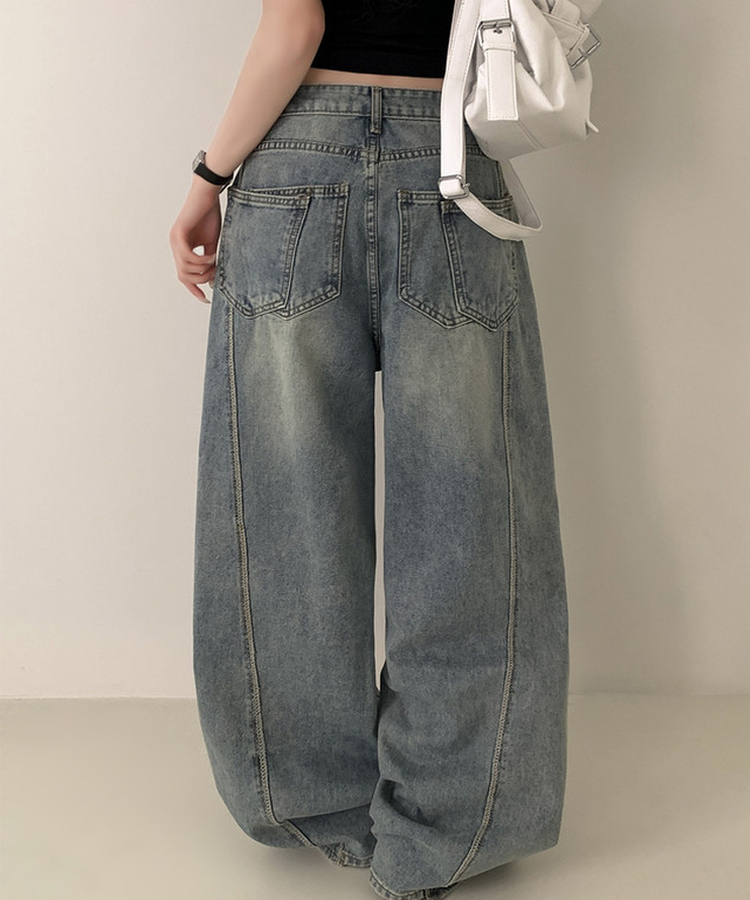 【丈別】ワイドウォッシュデニムパンツ(5color) LIGHT DENIM