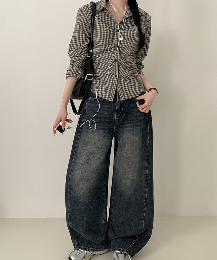 【丈別】ワイドウォッシュデニムパンツ(5color) DENIM